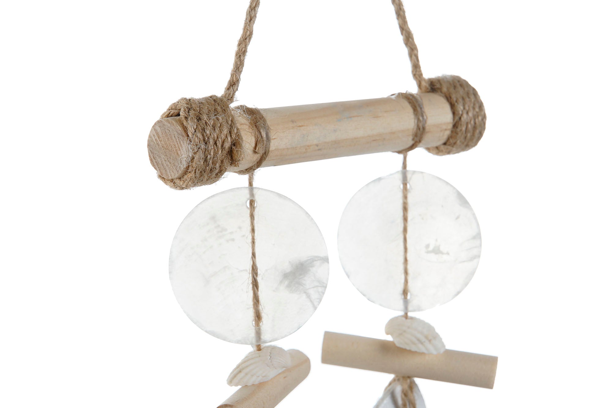 DECORACION COLGANTE MADERA RESINA 14X3X53 PECES - Imagen 2