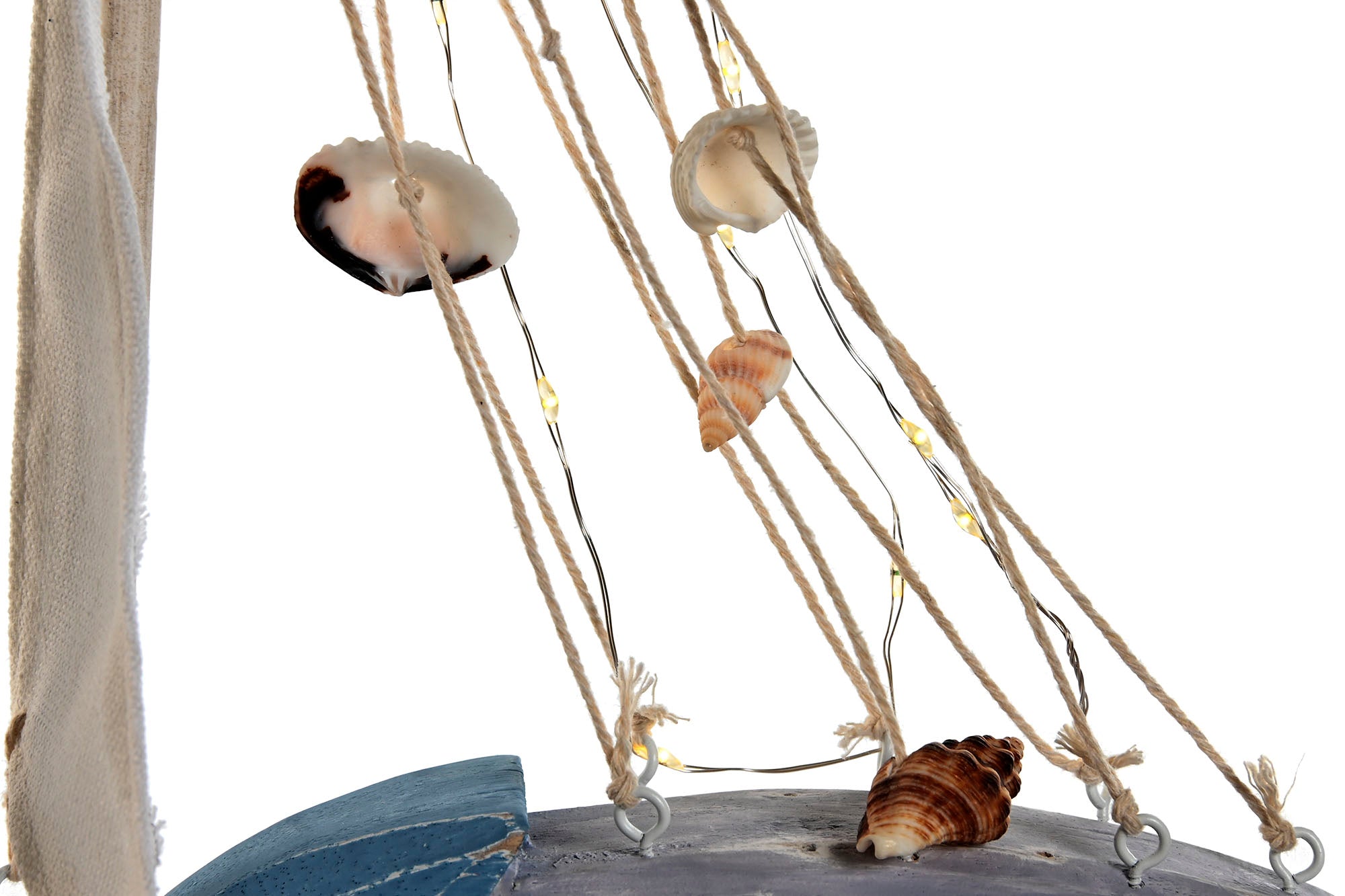 FIGURA LED MDF 41,5X5,5X41,5 BARCO AZUL - Imagen 4