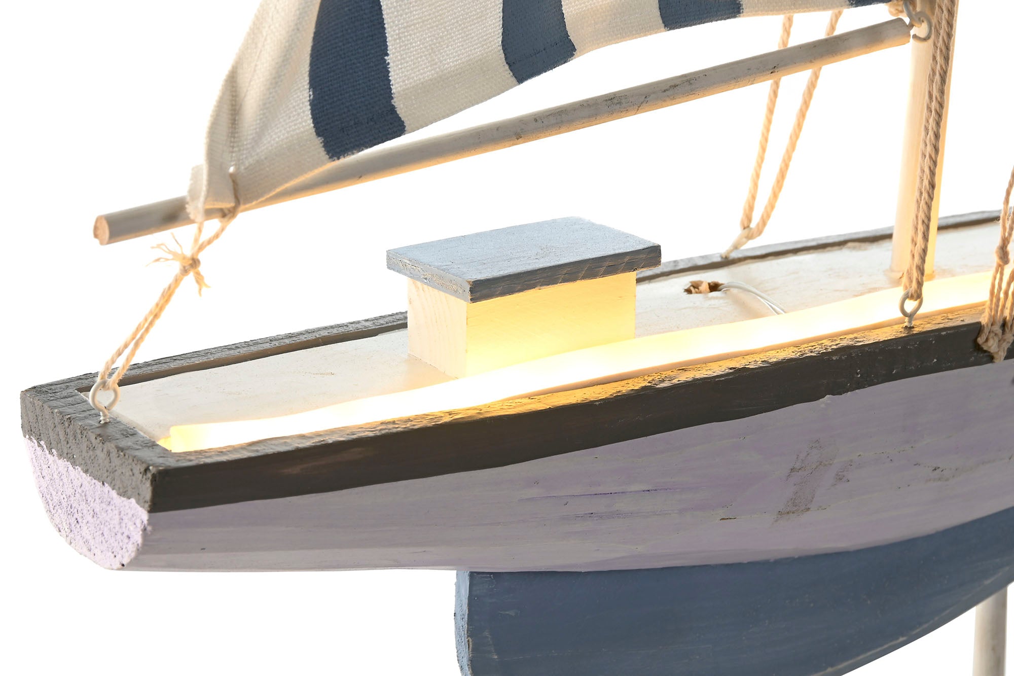 FIGURA MDF POLIESTER 42,5X8X72 BARCO AZUL - Imagen 2