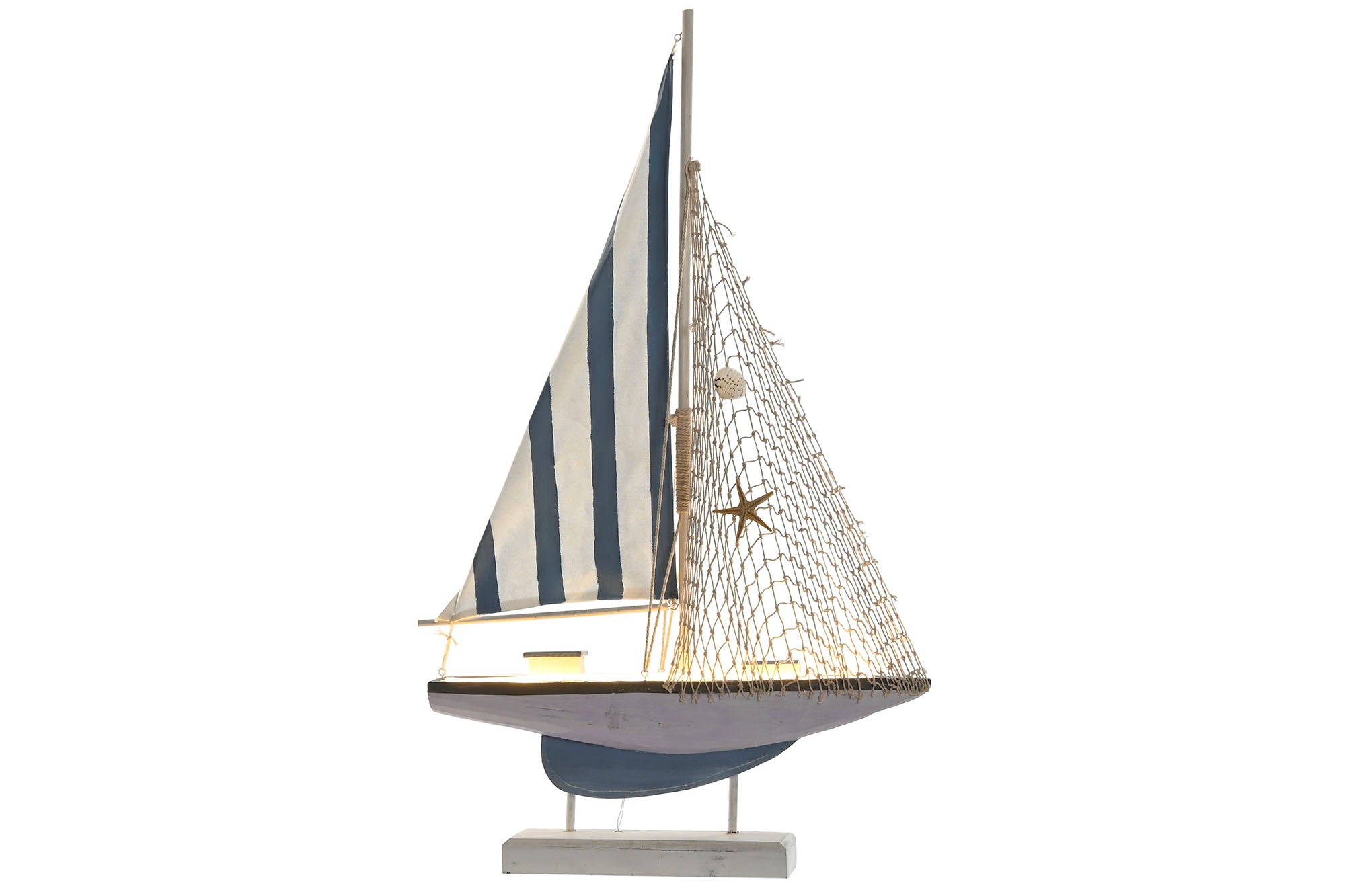 FIGURA MDF POLIESTER 42,5X8X72 BARCO AZUL - Imagen 1