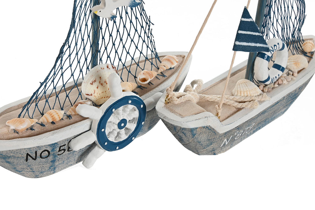 DECORACION MADERA METAL 21X5X23,5 BARCO 2 SURT. - Imagen 3