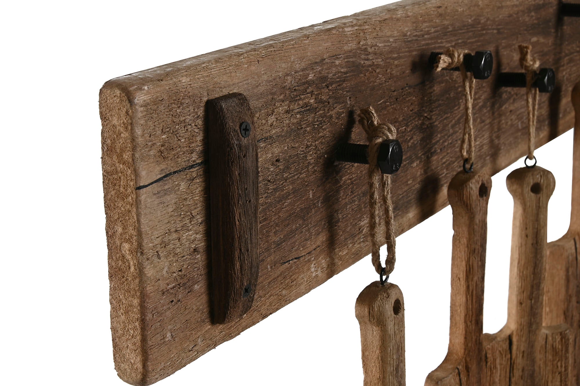 PERCHERO SET 6 PAULOWNIA 89X6X62 NATURAL - Imagen 2