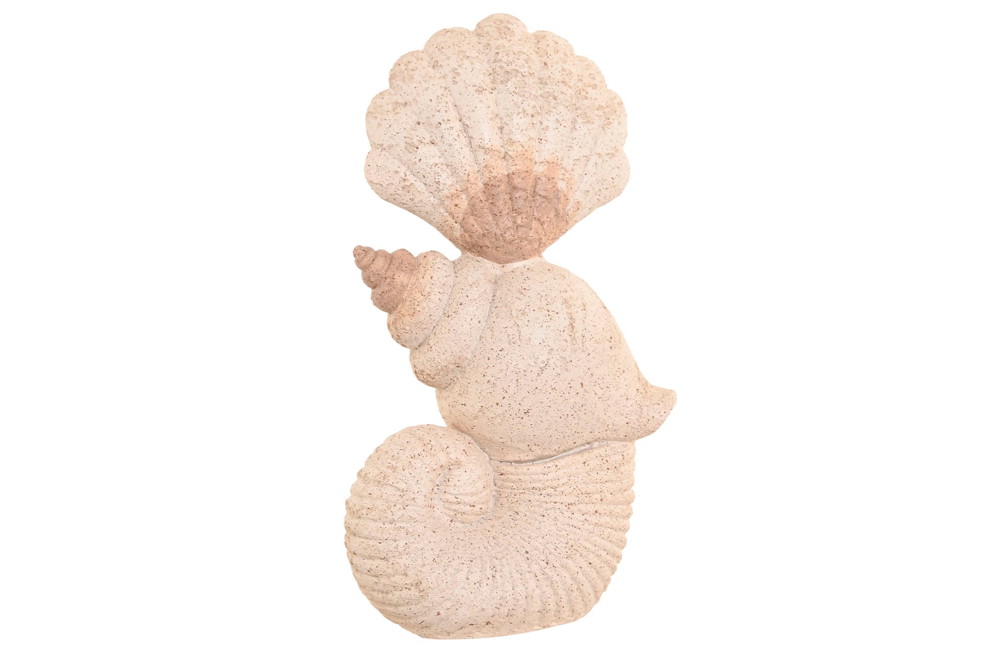FIGURA RESINA 17X10X32 CONCHA DESGASTADO BEIGE - Imagen 1