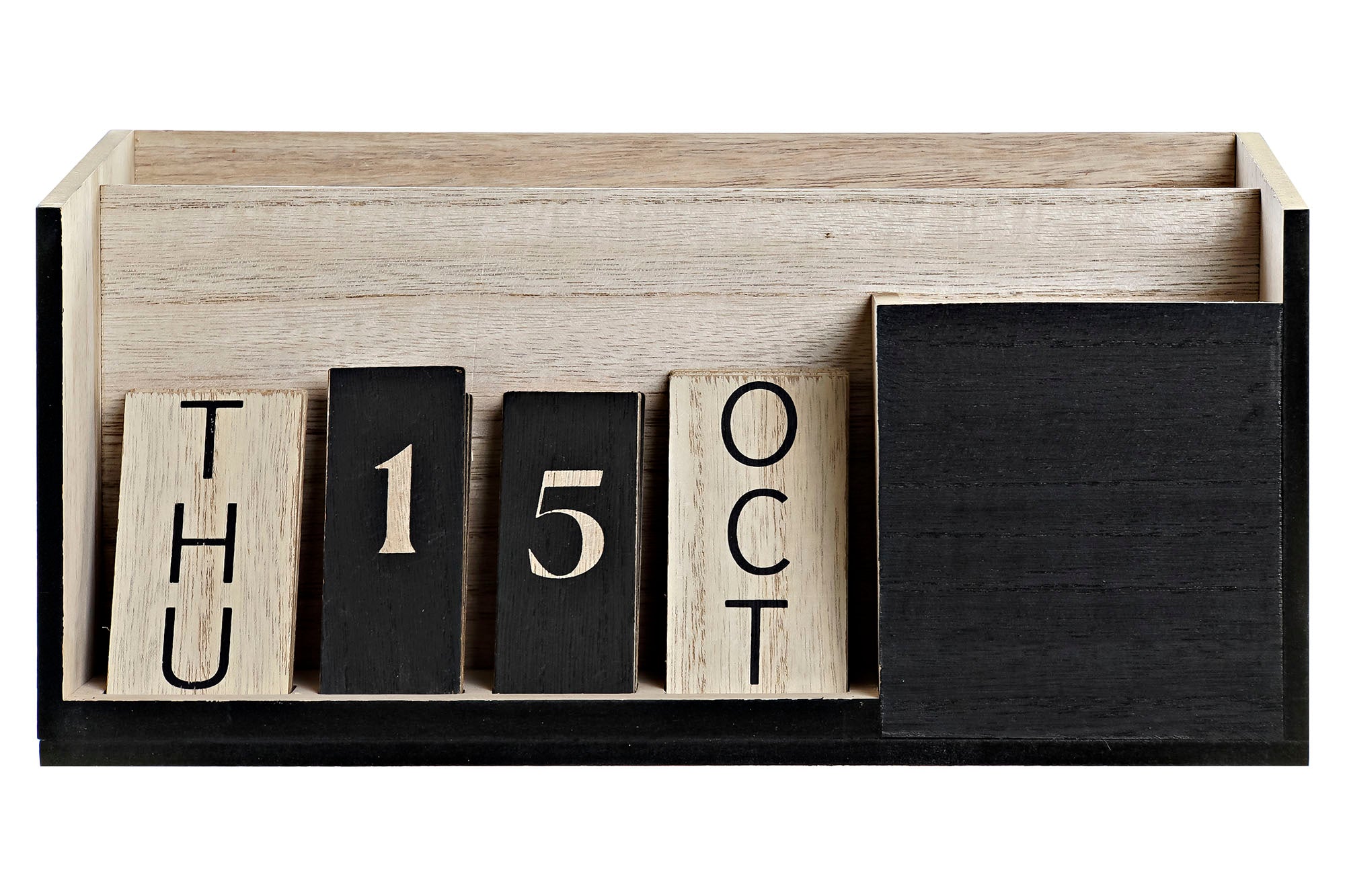 ORGANIZADOR MDF 30X15X15 CALENDARIO NEGRO - Imagen 2