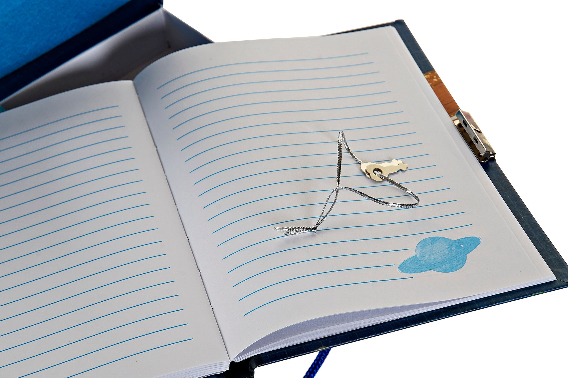 DIARIO CARTON PAPEL 23X5X18,3 COSMOS AZUL - Imagen 3