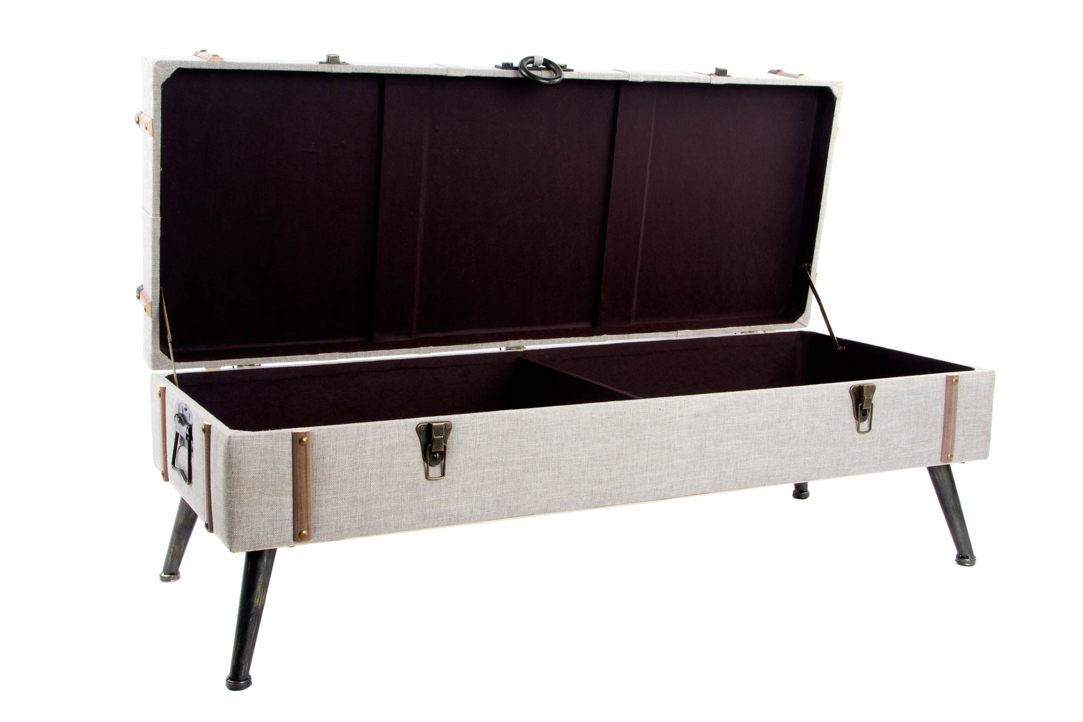 DESCALZADORA LINO MDF 122X47X43 BEIGE - Imagen 3