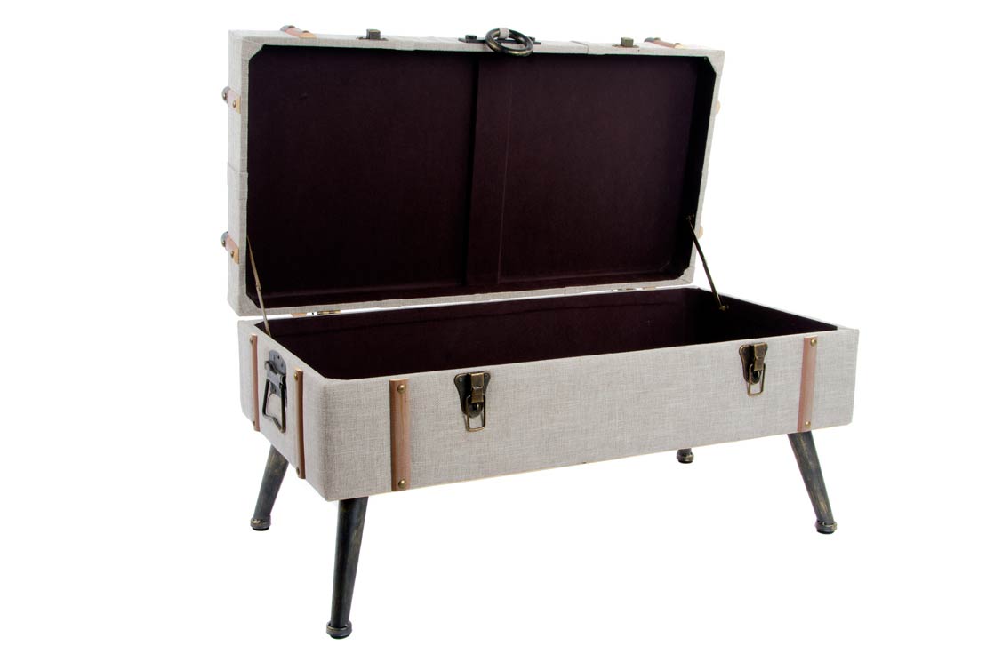 DESCALZADORA LINO MDF 82X42X43 BEIGE - Imagen 3