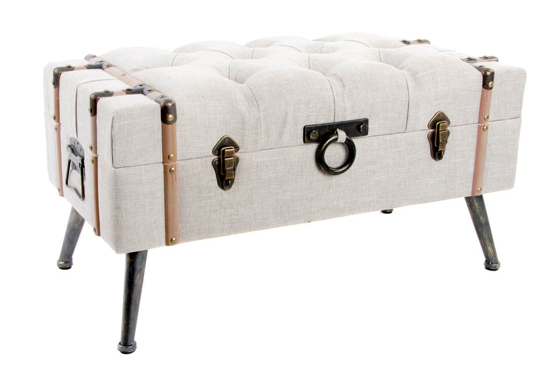 DESCALZADORA LINO MDF 82X42X43 BEIGE - Imagen 1