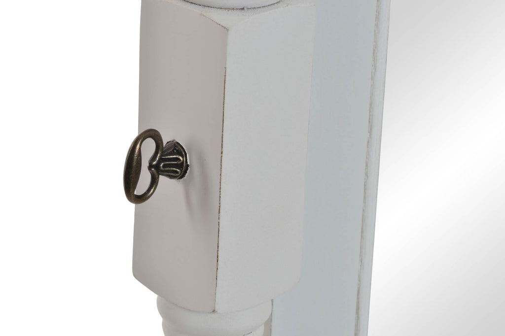 ESPEJO MADERA 54X50X170 VESTIDOR NATURAL BLANCO - Imagen 3