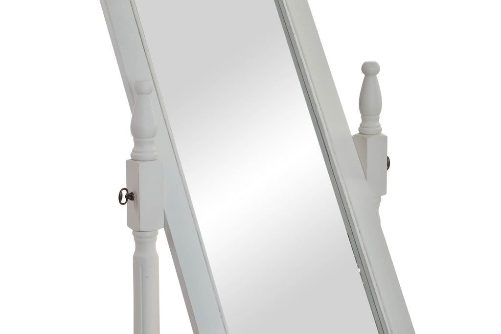 ESPEJO MADERA 54X50X170 VESTIDOR NATURAL BLANCO - Imagen 4