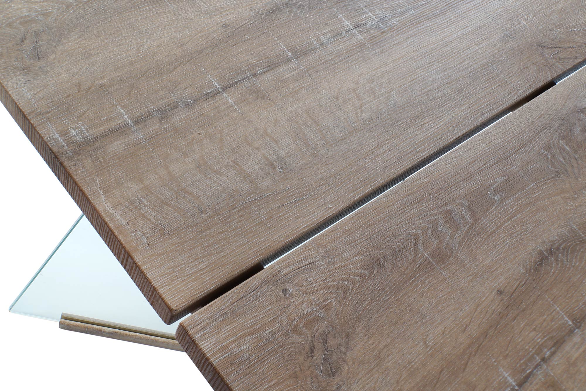 MESA COMEDOR MDF CRISTAL 180X90X76 MARRON - Imagen 4