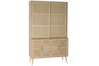 VITRINA PAULOWNIA MDF 120X38,5X196 REJILLA NATURAL - Imagen 2