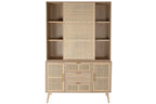 VITRINA PAULOWNIA MDF 120X38,5X196 REJILLA NATURAL - Imagen 3