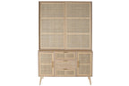 VITRINA PAULOWNIA MDF 120X38,5X196 REJILLA NATURAL - Imagen 1
