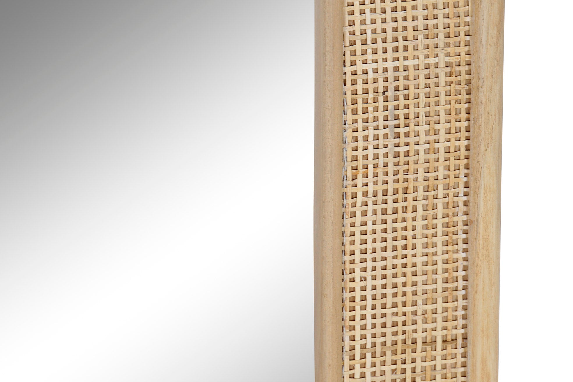 ESPEJO PAULOWNIA 70,5X2,5X100,5 REJILLA NATURAL - Imagen 3