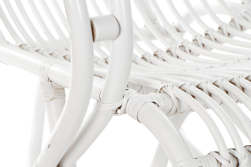 BUTACA RATAN 75X85X85 BLANCO - Imagen 4