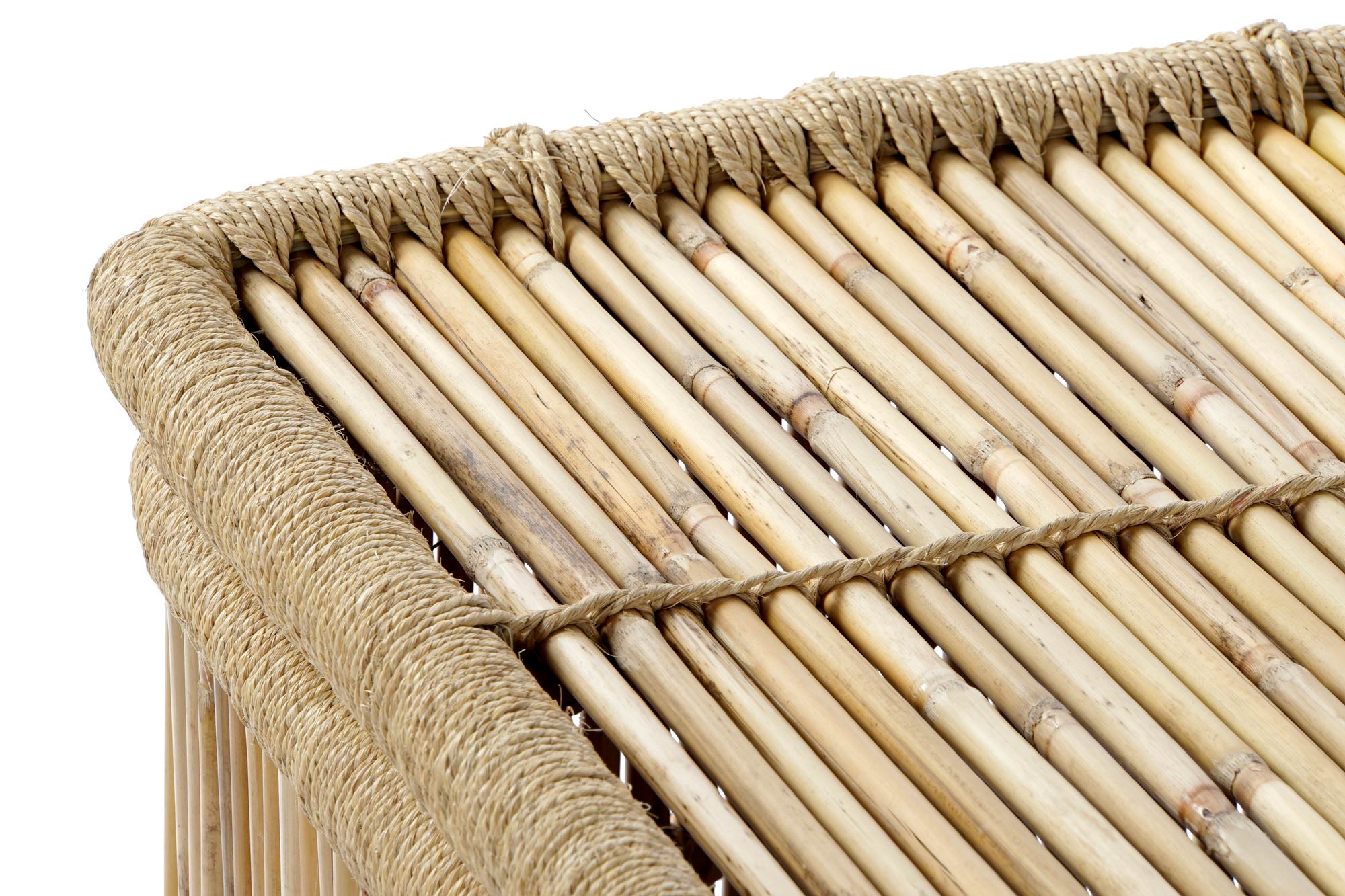 CESTA SET 2 BAMBU CUERDA 46X46X55 NATURAL NATURAL - Imagen 3