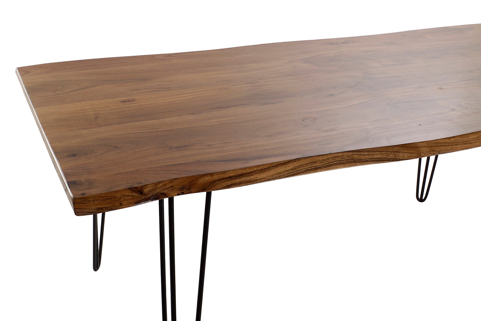 MESA COMEDOR ACACIA METAL 180X91X76 MARRON - Imagen 2
