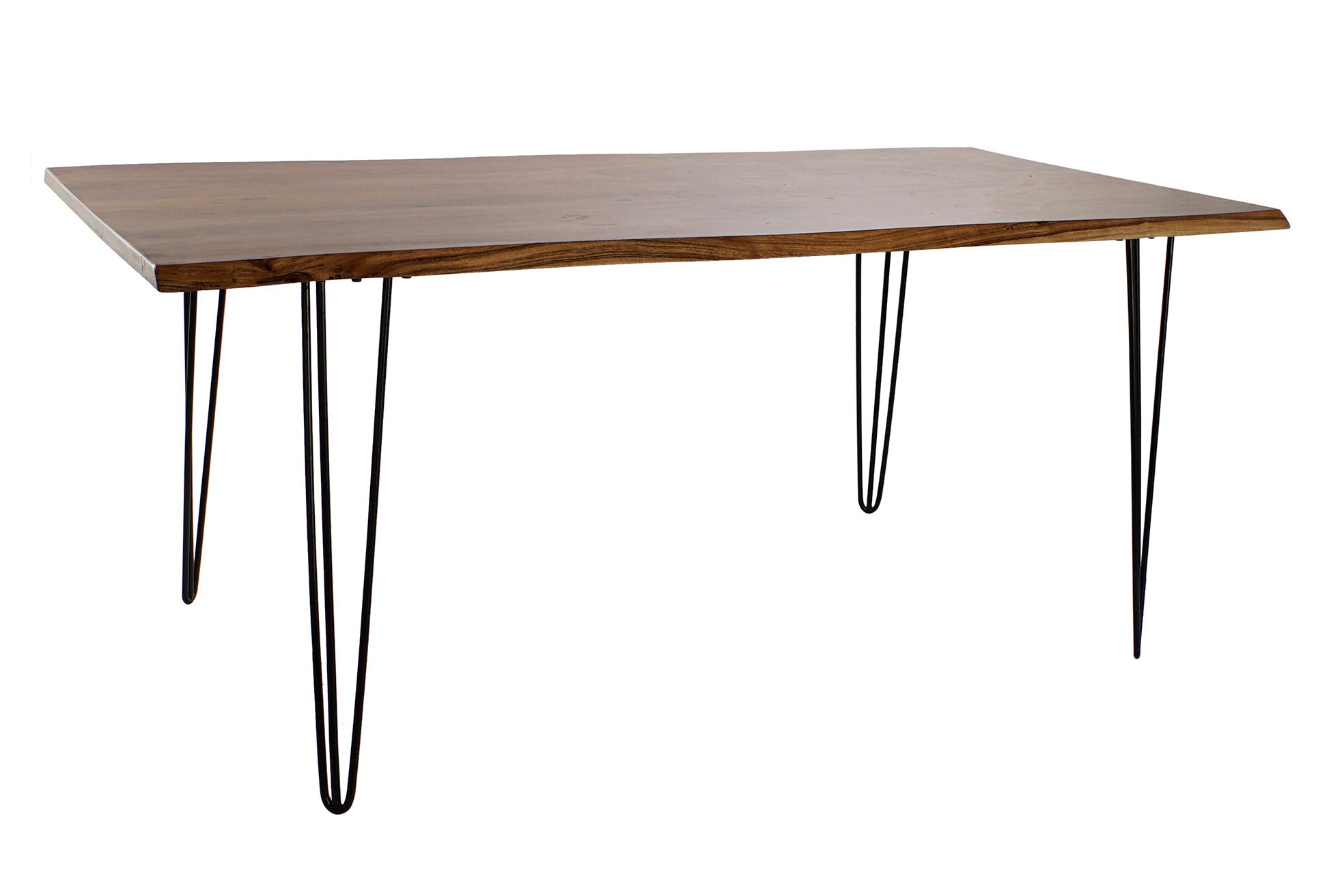 MESA COMEDOR ACACIA METAL 180X91X76 MARRON - Imagen 1