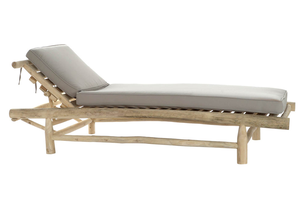 TUMBONA TECA POLIESTER 86X209X36 NATURAL - Imagen 1