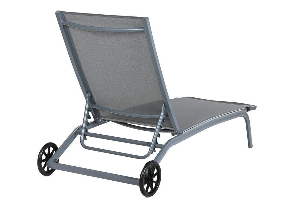 TUMBONA ALUMINIO TEXTILENE 187,5X64X97 RUEDAS