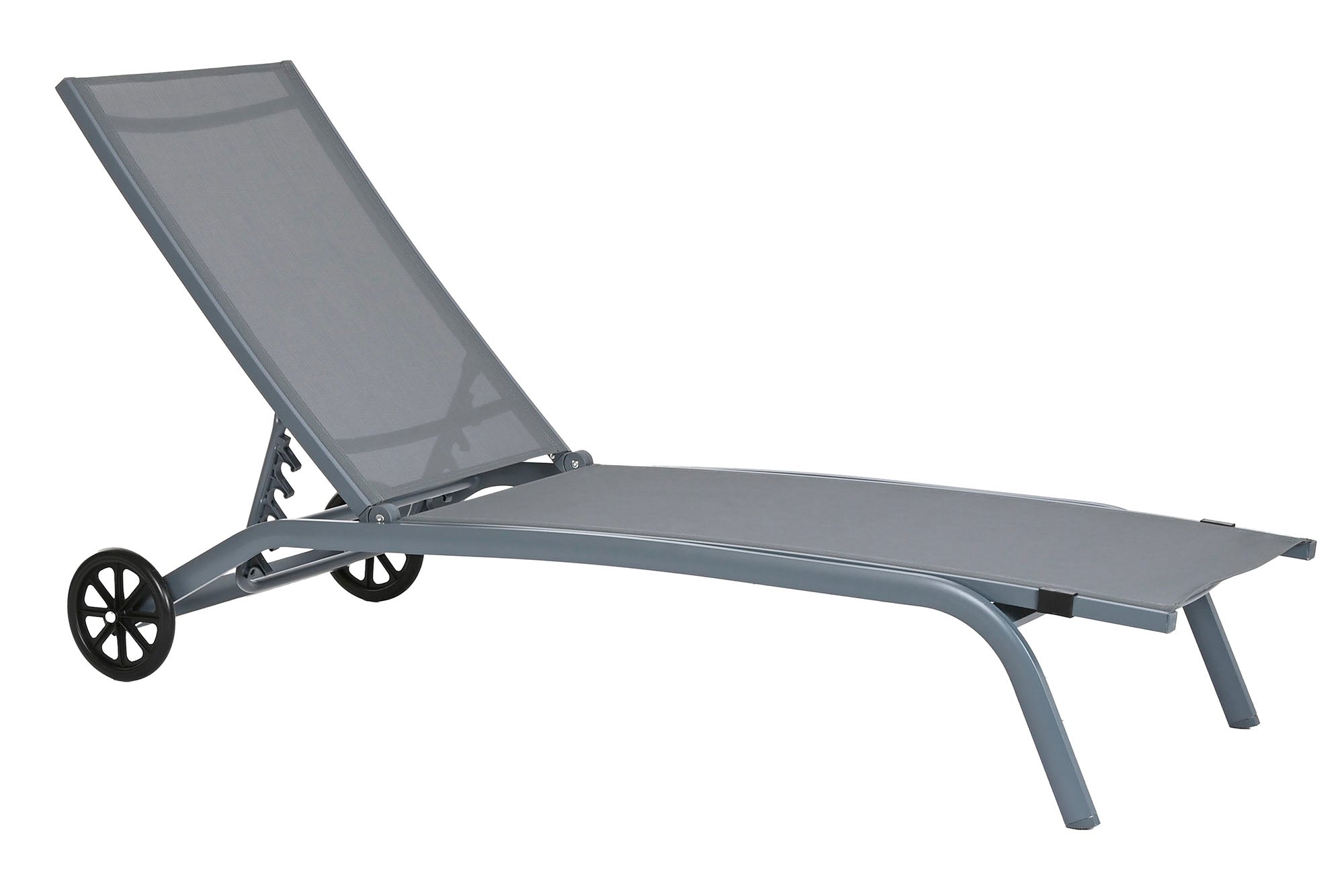 TUMBONA ALUMINIO TEXTILENE 187,5X64X97 RUEDAS