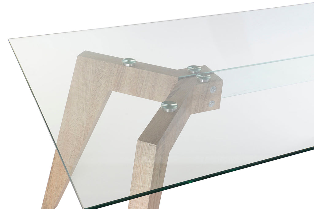 MESA COMEDOR CRISTAL MDF 160X90X75 TEMPLADO - Imagen 2