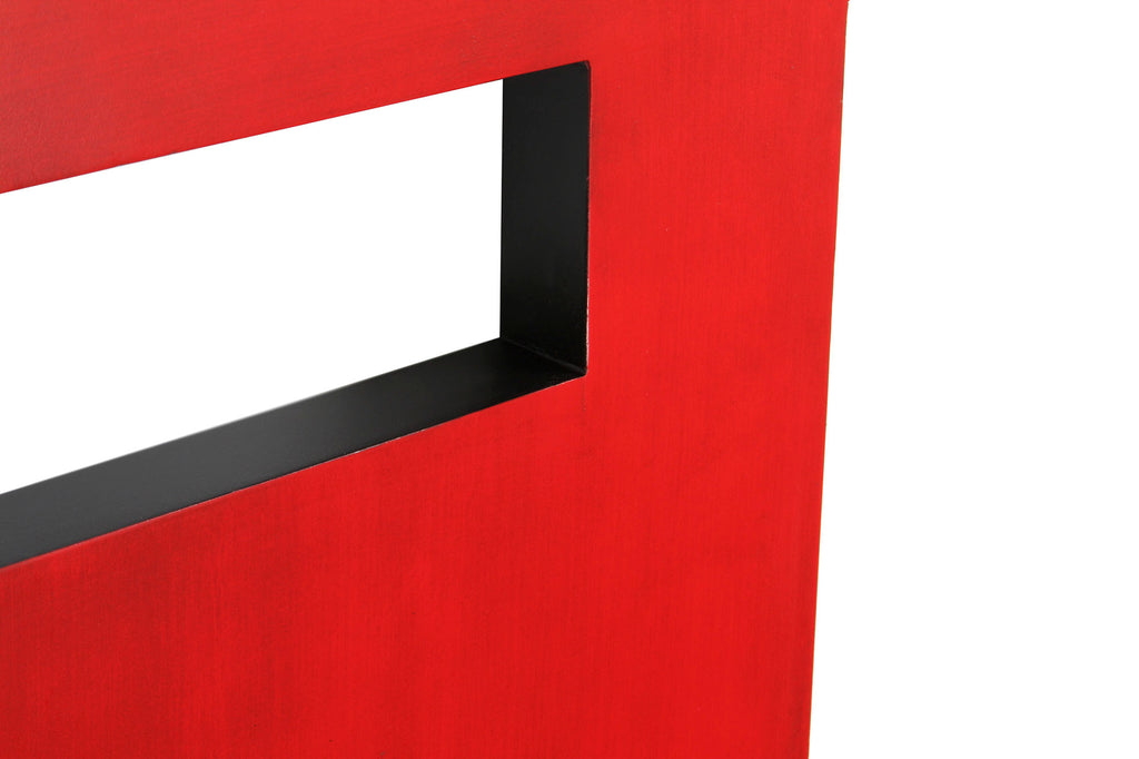 CABECERO CAMA ABETO MDF 160X4X120 ROJO - Imagen 3