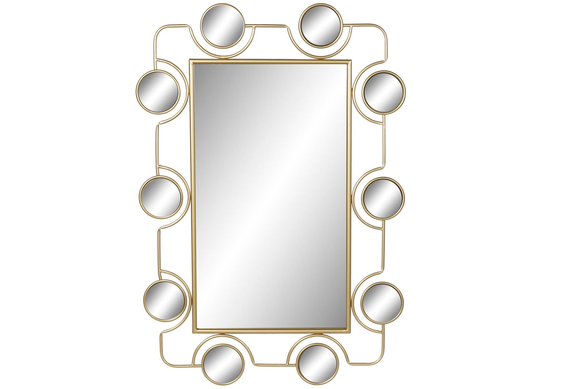 ESPEJO METAL PVC 70X2X100 DORADO - Imagen 1