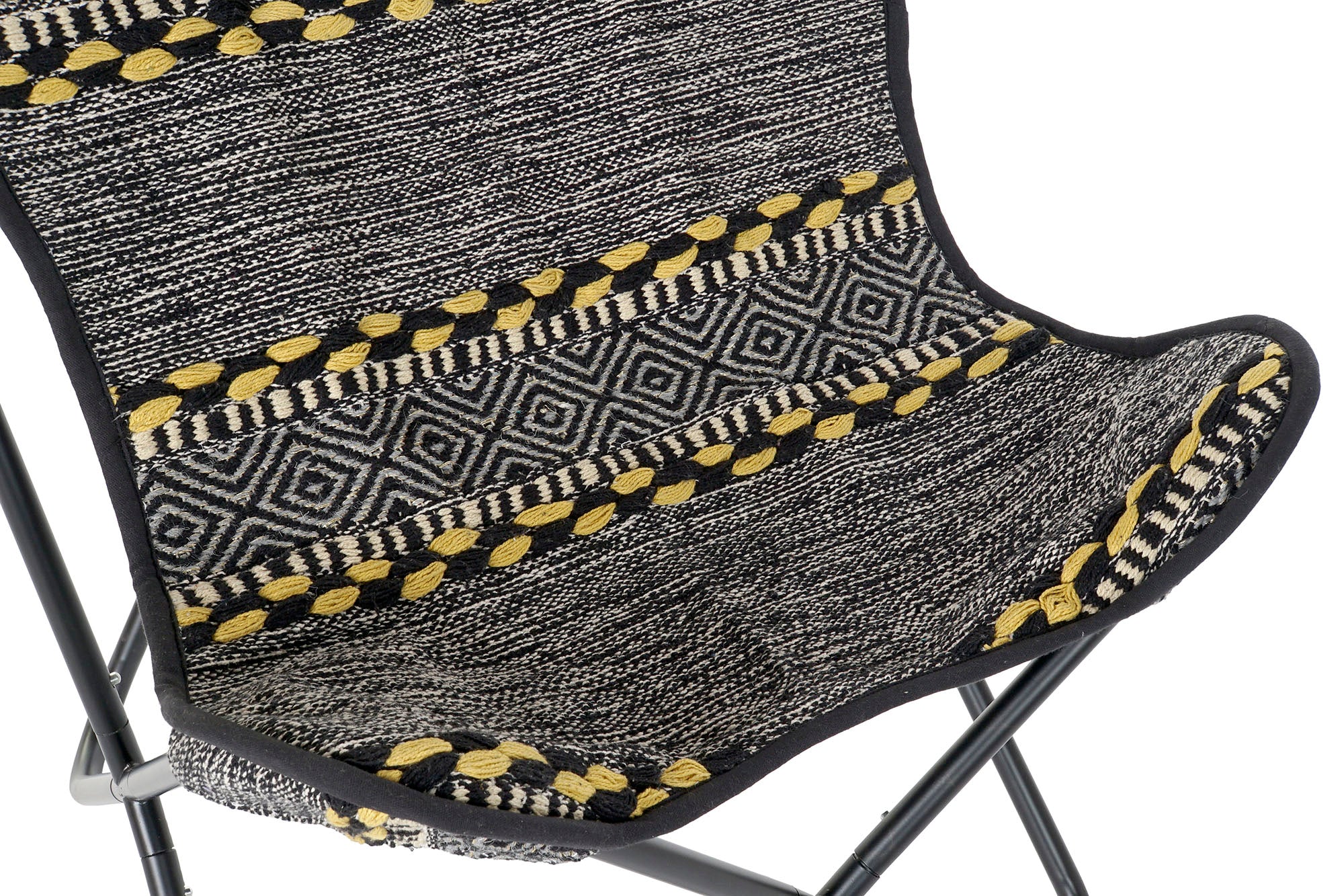 SILLON ALGODON HIERRO 74X65X90 MARIPOSA NEGRO - Imagen 2