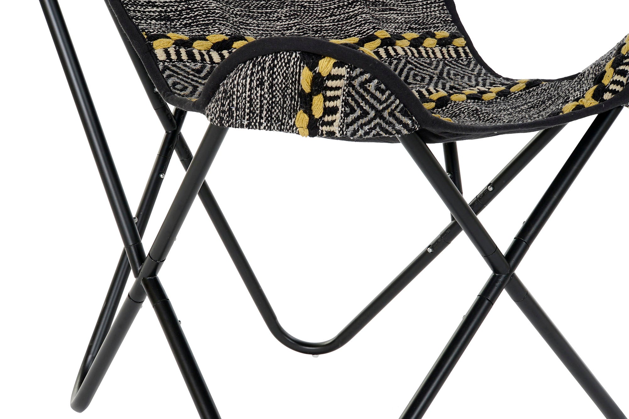 SILLON ALGODON HIERRO 74X65X90 MARIPOSA NEGRO - Imagen 3