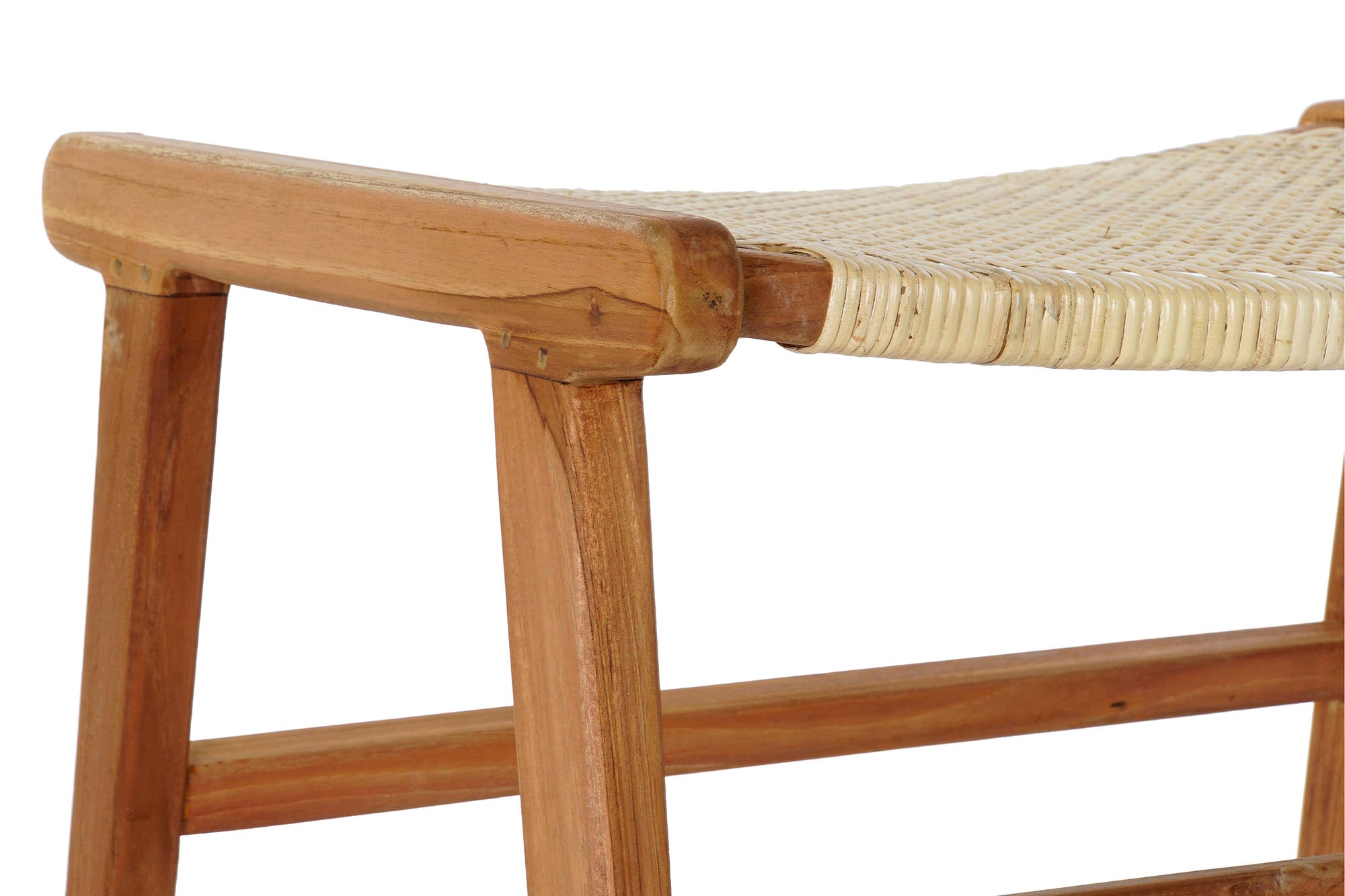 DESCALZADORA TECA RATAN 65X47X40 NATURAL - Imagen 3