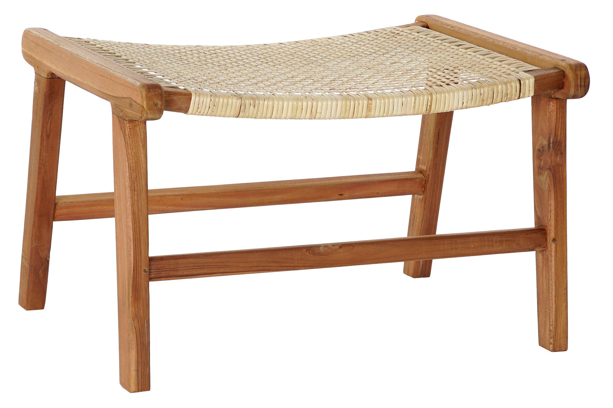 DESCALZADORA TECA RATAN 65X47X40 NATURAL - Imagen 1