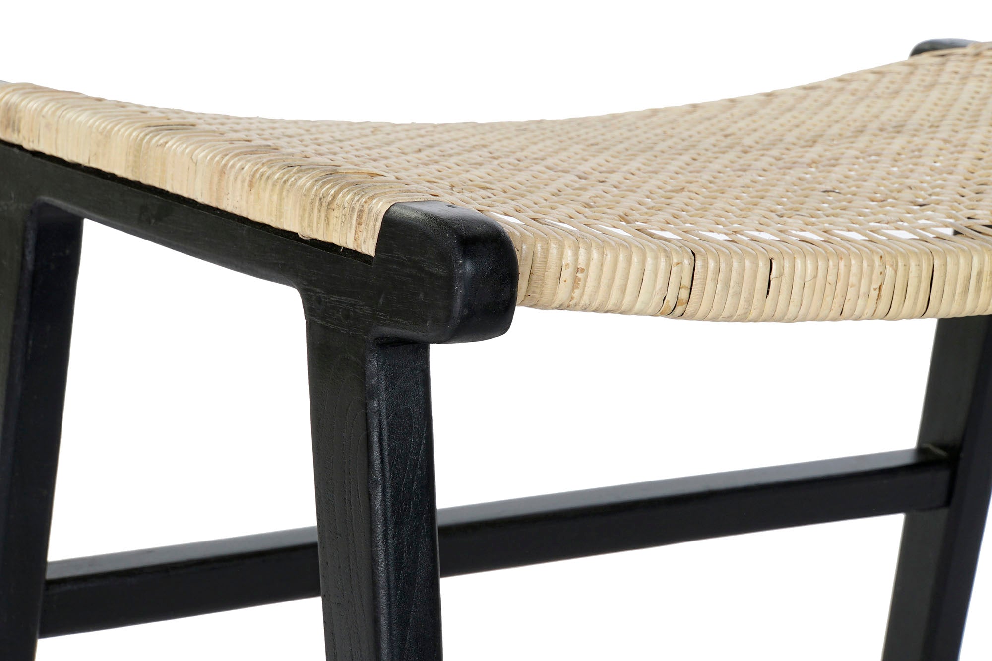 DESCALZADORA TECA RATAN 65X47X40 NEGRO - Imagen 3