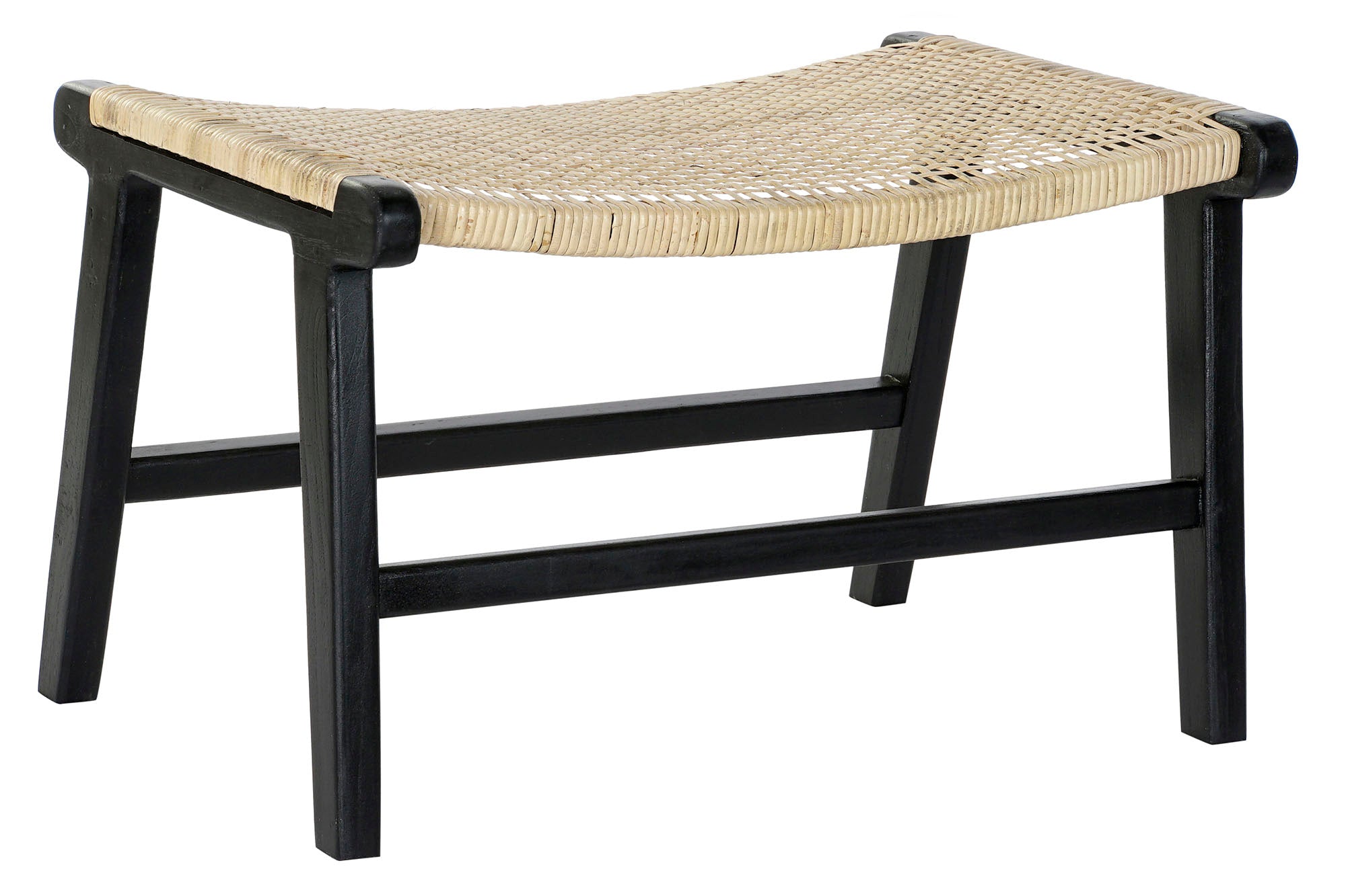 DESCALZADORA TECA RATAN 65X47X40 NEGRO - Imagen 1