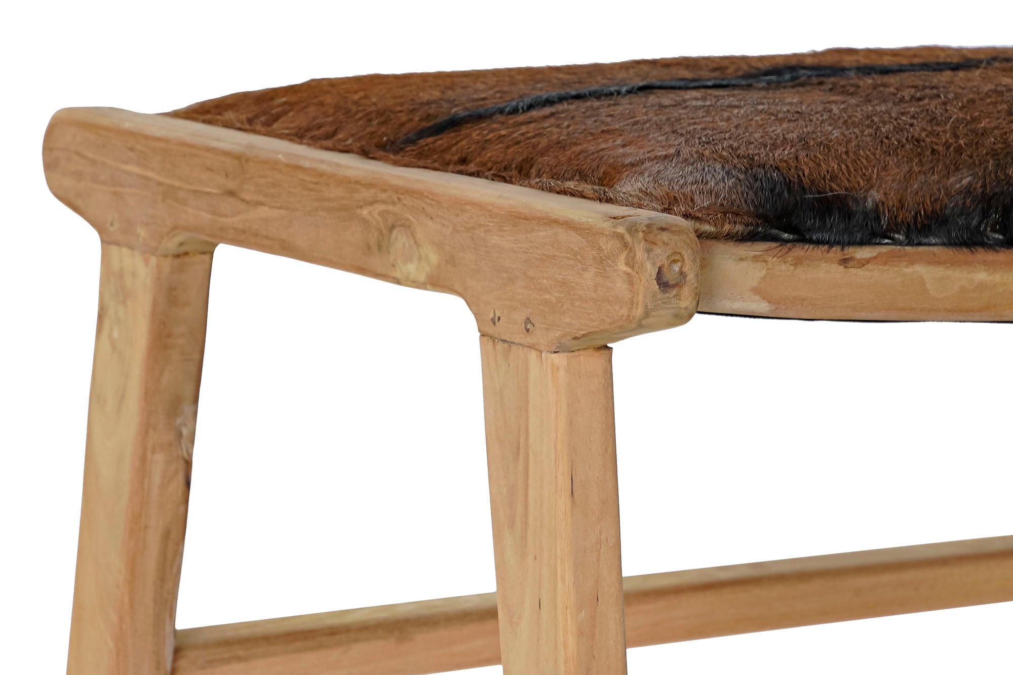 DESCALZADORA TECA PIEL 65X47X42 VACA MARRON - Imagen 3