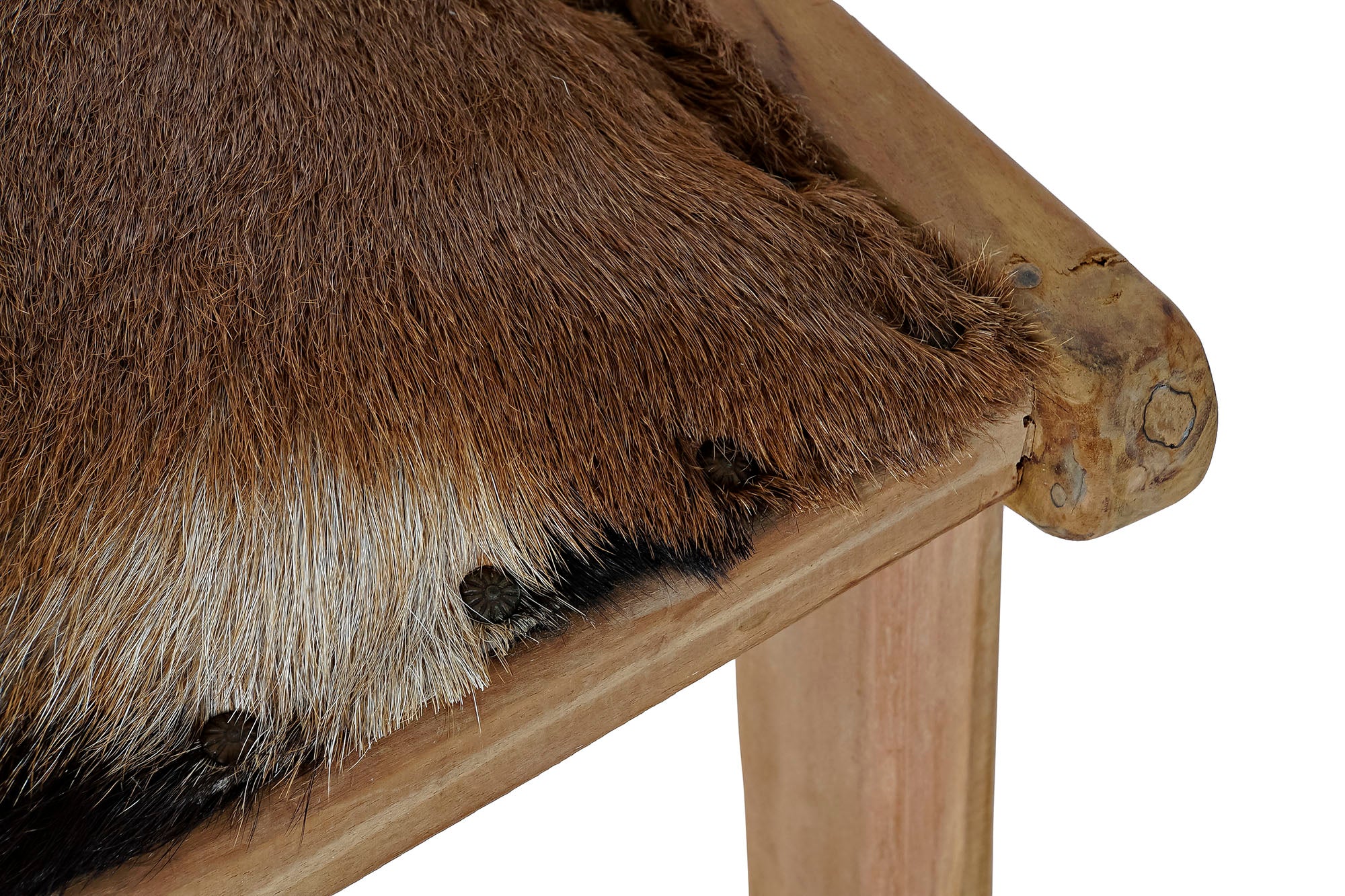 DESCALZADORA TECA PIEL 65X47X42 VACA MARRON - Imagen 4