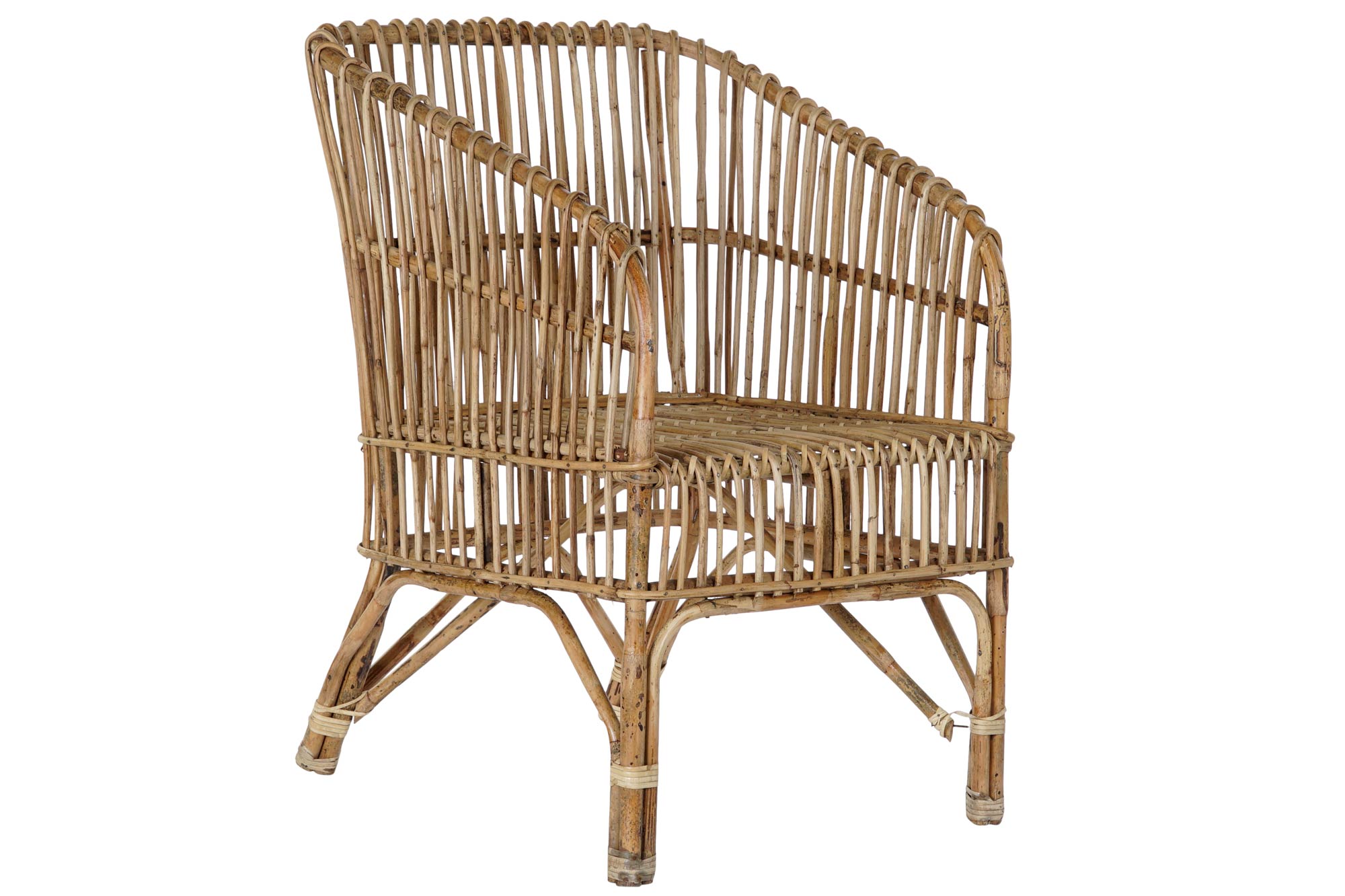 SILLON RATAN 56X52X82 40cm NATURAL NATURAL - Imagen 1