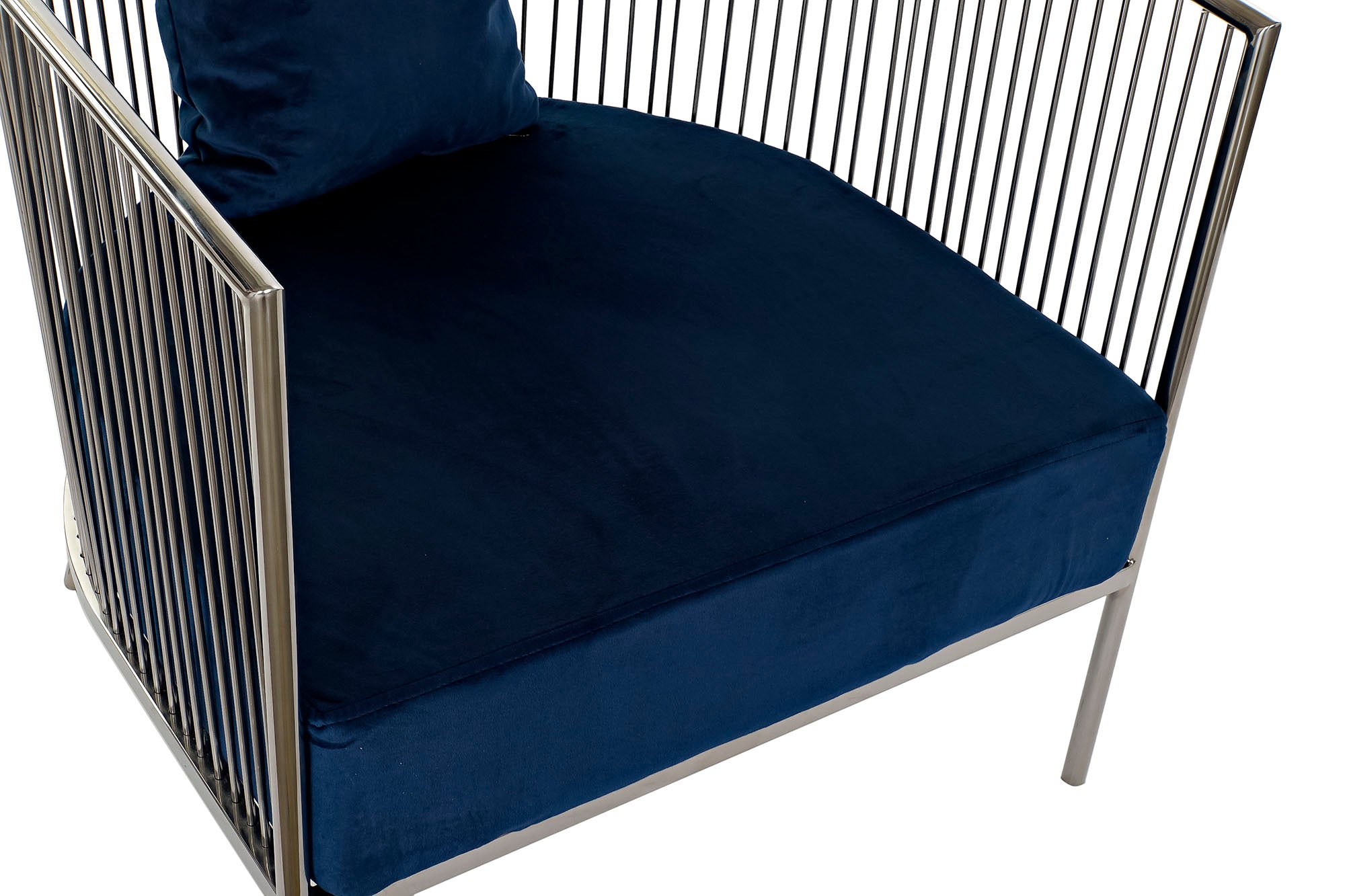 BUTACA ACERO POLIESTER 66X69X70 AZUL MARINO - Imagen 2