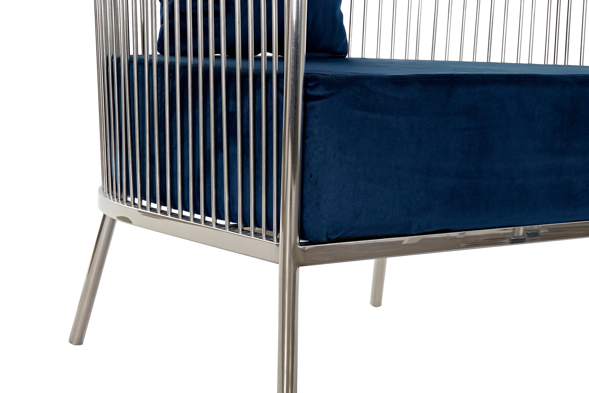 BUTACA ACERO POLIESTER 66X69X70 AZUL MARINO - Imagen 3