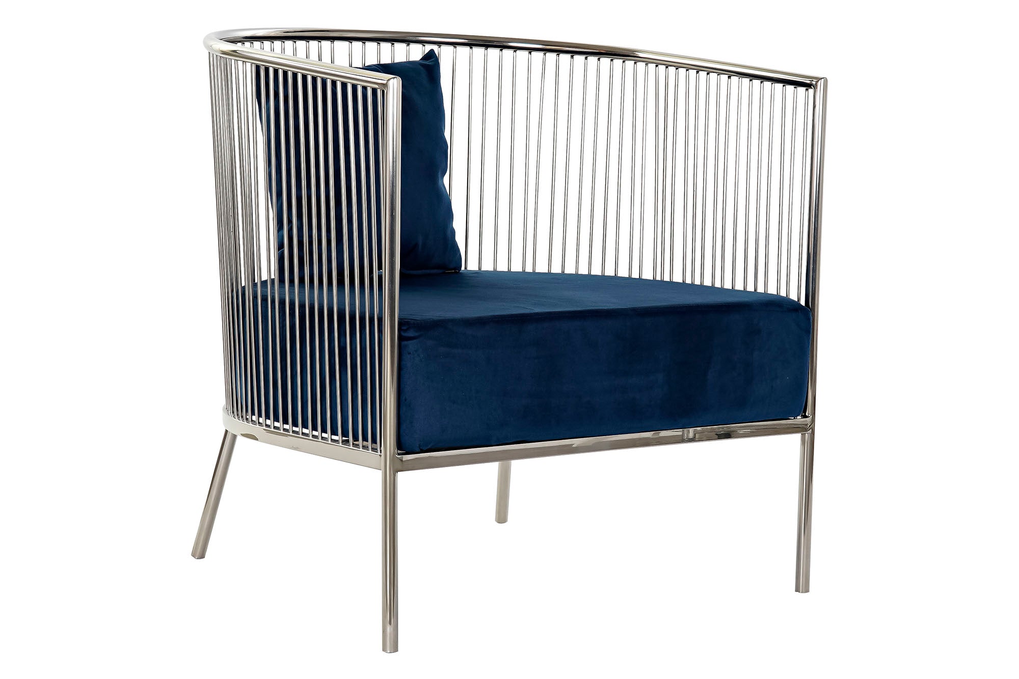 BUTACA ACERO POLIESTER 66X69X70 AZUL MARINO - Imagen 1