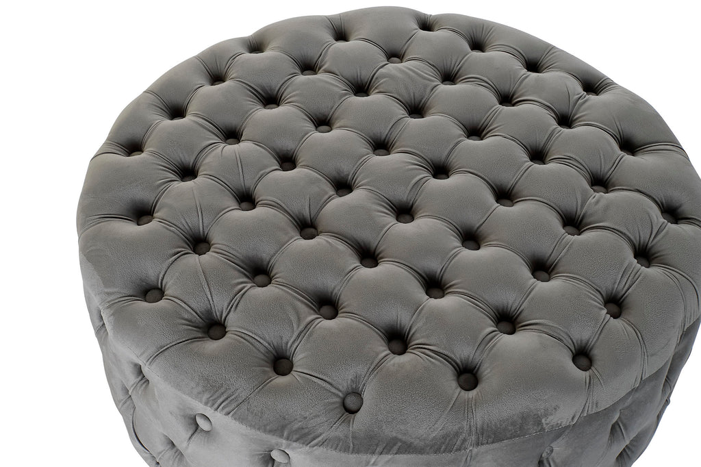 REPOSAPIES POLIESTER MDF 78X78X40 GRIS - Imagen 2