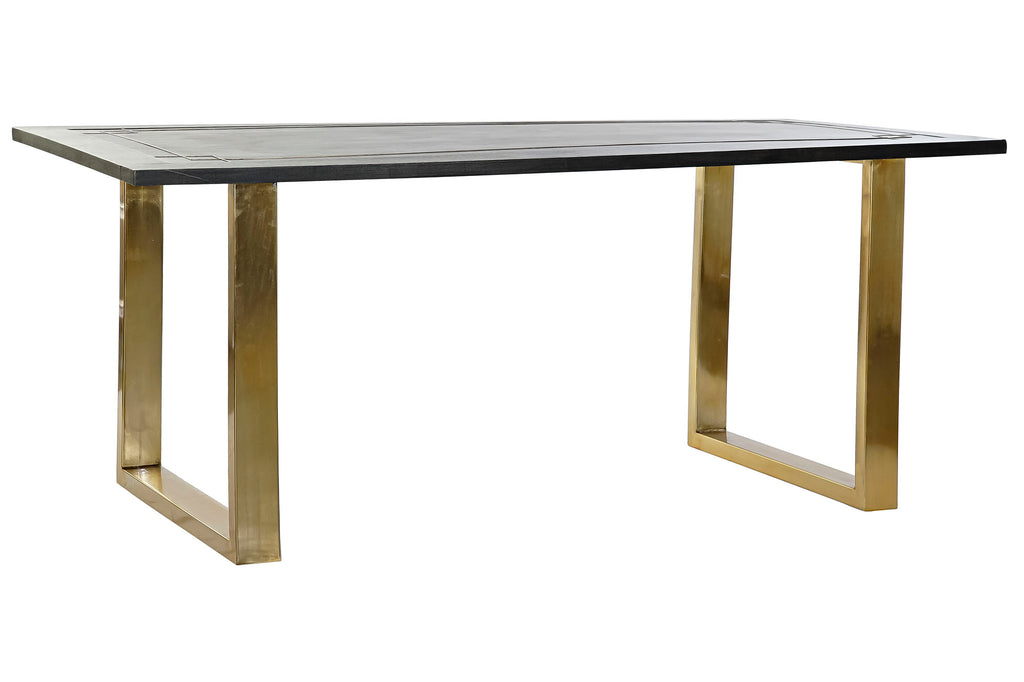 MESA COMEDOR MANGO METAL 180X89X75 NEGRO - Imagen 1