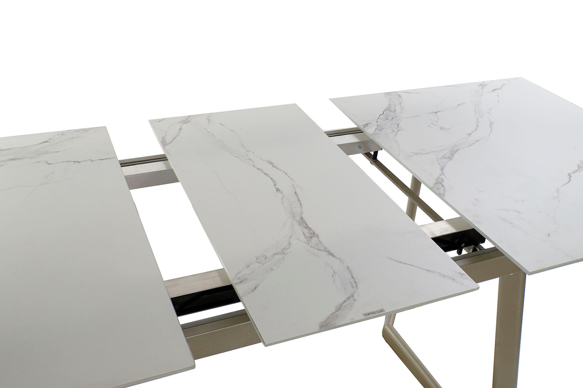 MESA COMEDOR CRISTAL 140X80X76 180 EXTENSIBLE - Imagen 4