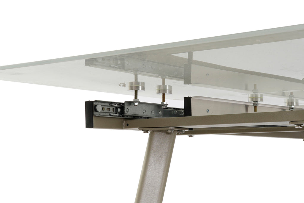 MESA COMEDOR CRISTAL 140X80X76 180 EXTENSIBLE - Imagen 6