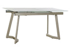 MESA COMEDOR CRISTAL 140X80X76 180 EXTENSIBLE - Imagen 1