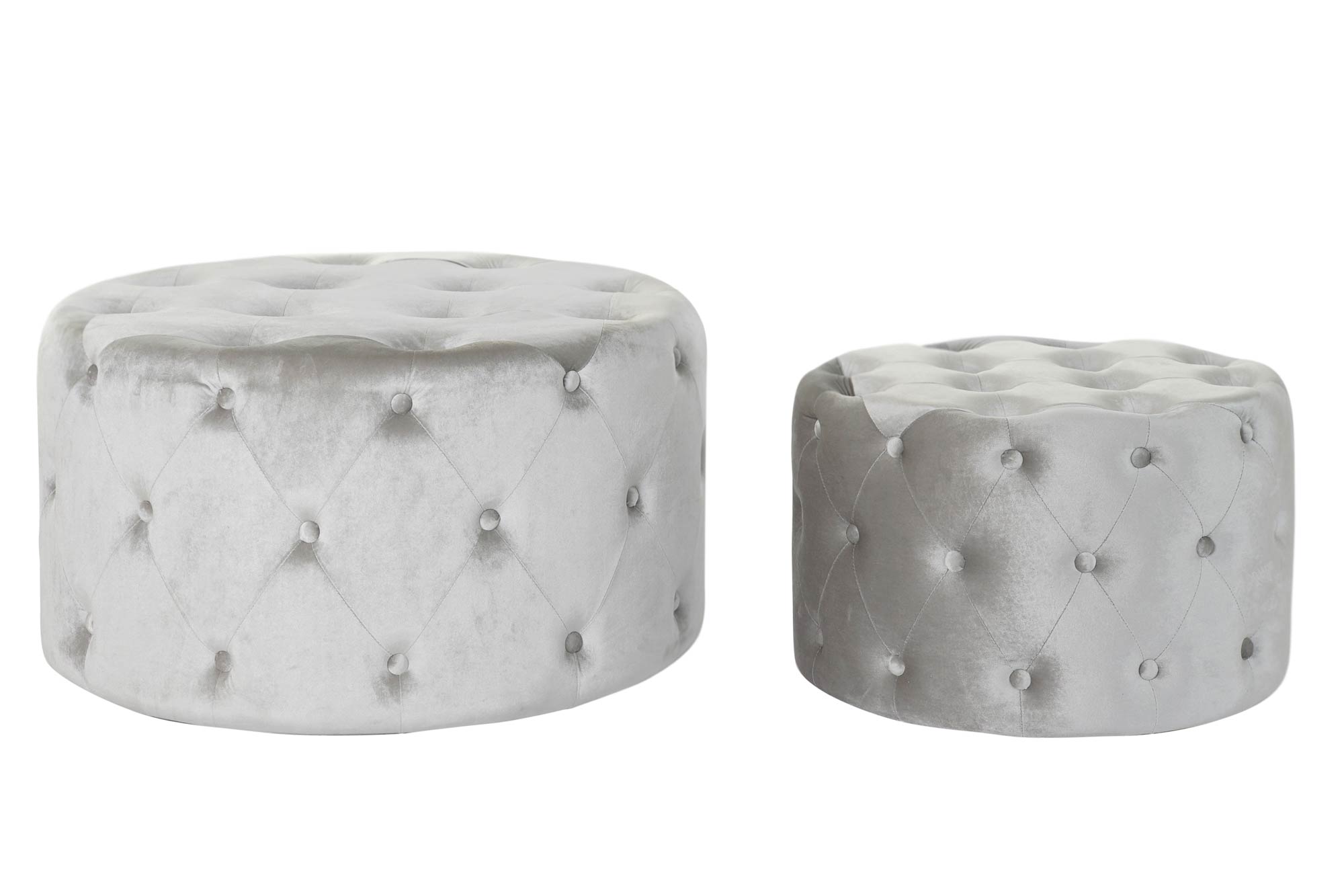 REPOSAPIES SET 2 VELVET MDF 78X78X42 TERCIOPELO - Imagen 1