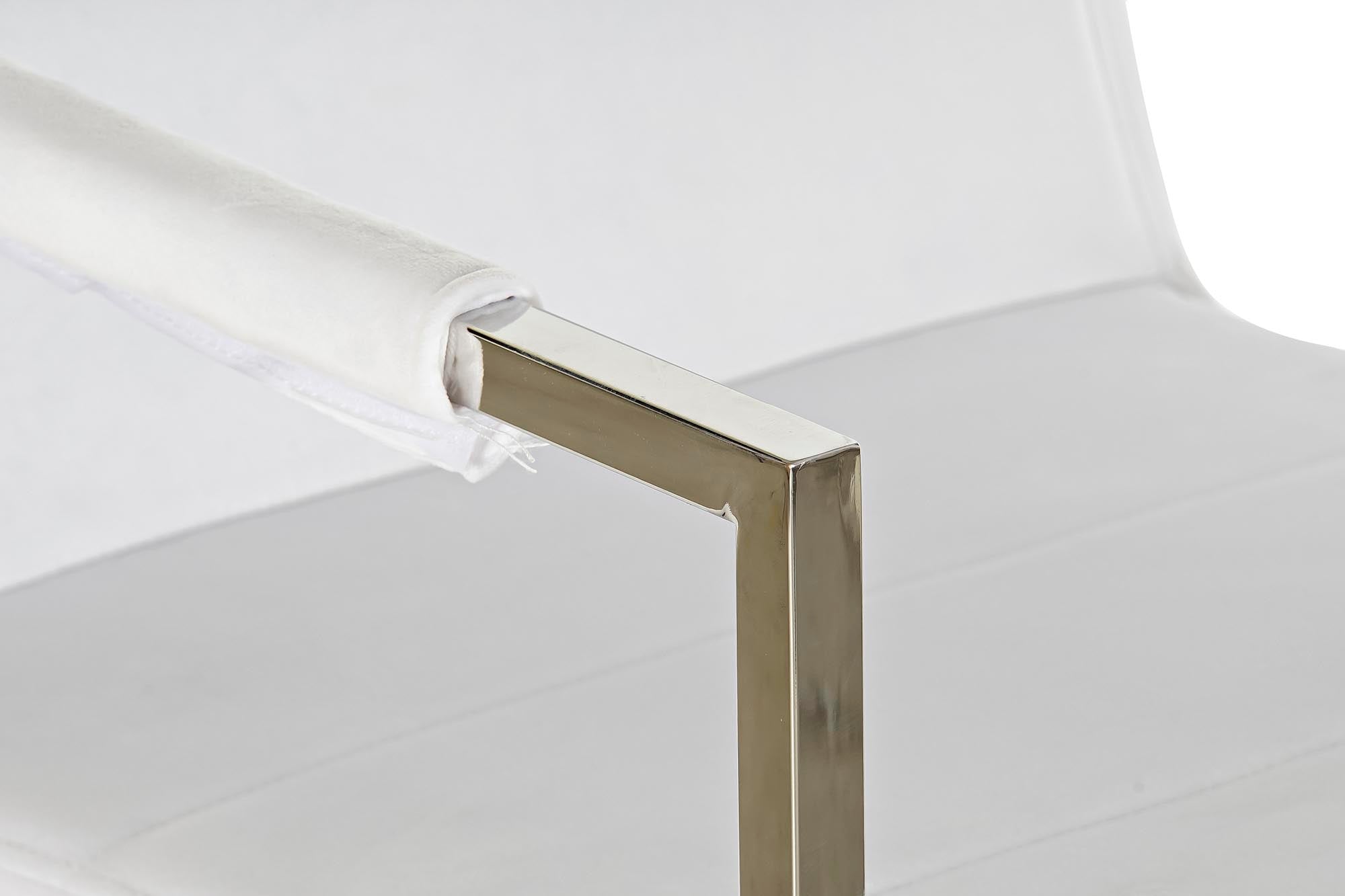 BUTACA ACERO POLIESTER 56X68X92 BLANCO - Imagen 4