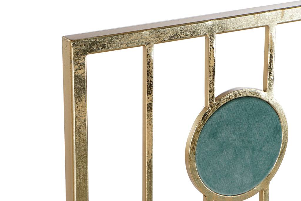 ESPEJO METAL CRISTAL 100X2X100 CIRCULOS DORADO - Imagen 2