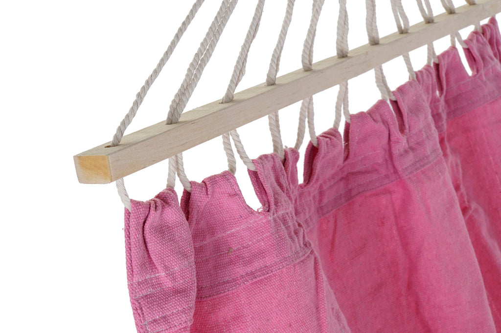 HAMACA POLIESTER ALGODON 255X80X28 FLECOS ROSA - Imagen 3